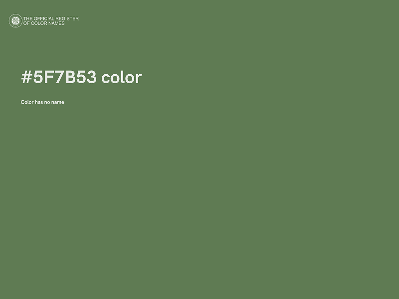 #5F7B53 color image