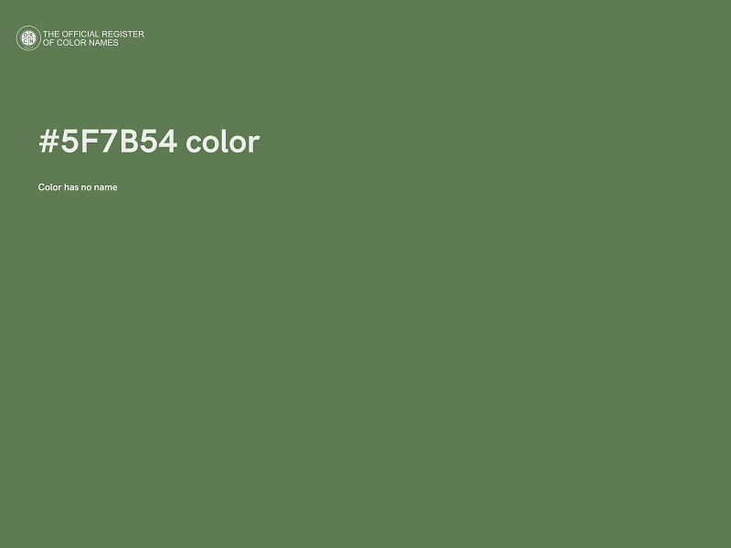 #5F7B54 color image