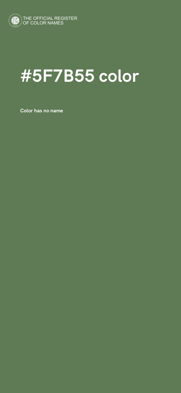 #5F7B55 color image