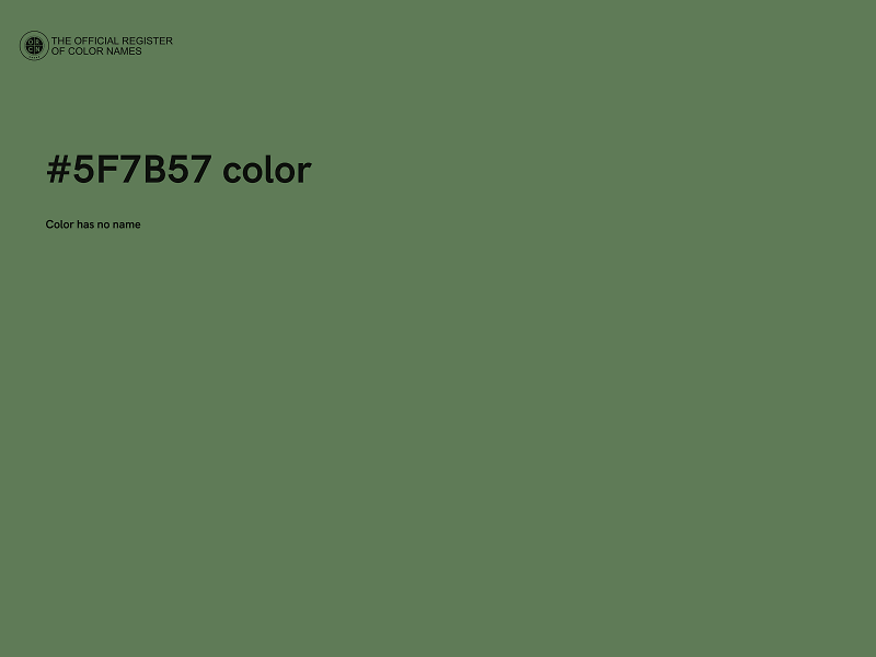 #5F7B57 color image