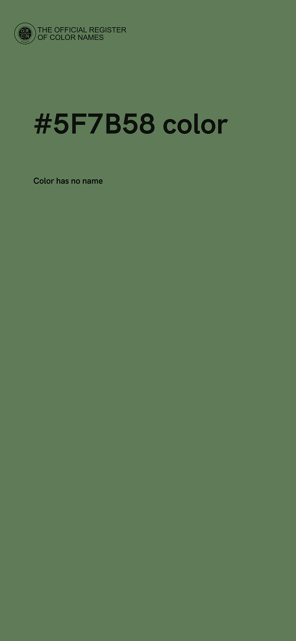 #5F7B58 color image