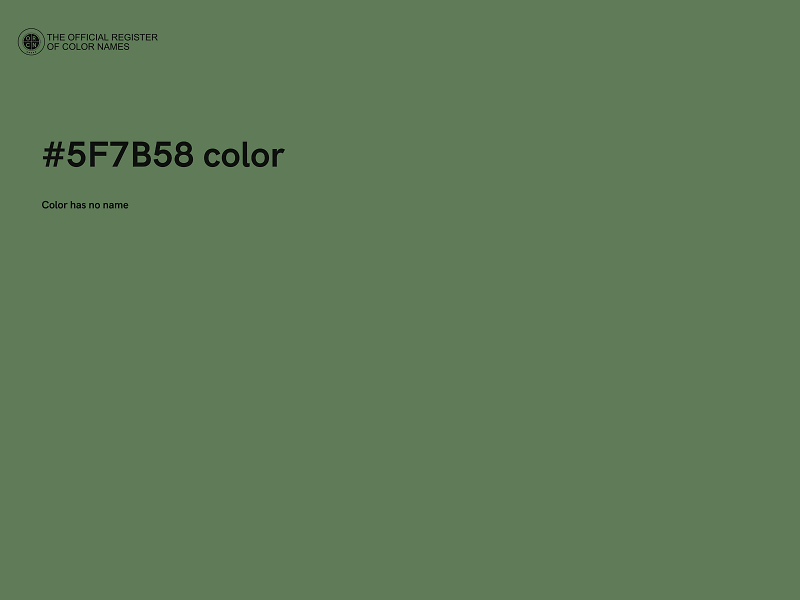 #5F7B58 color image