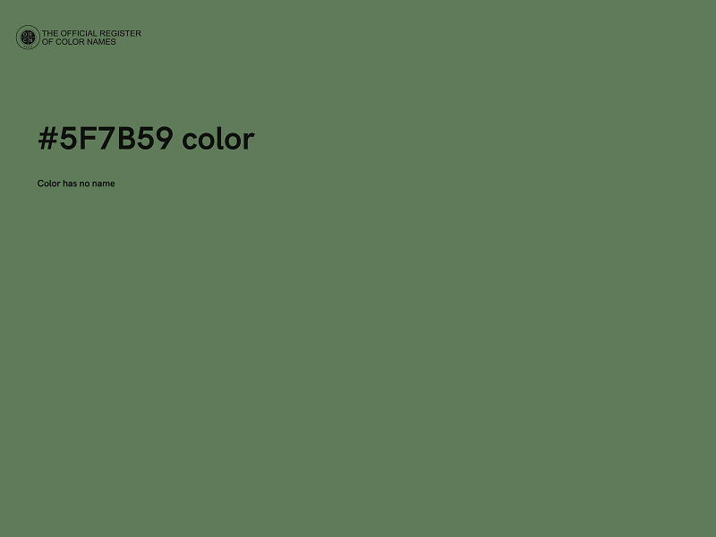 #5F7B59 color image