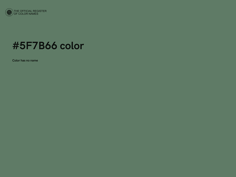 #5F7B66 color image