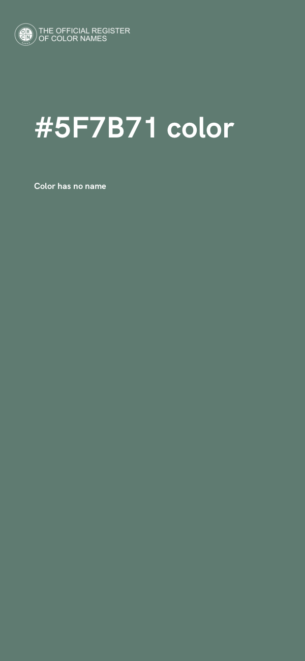#5F7B71 color image