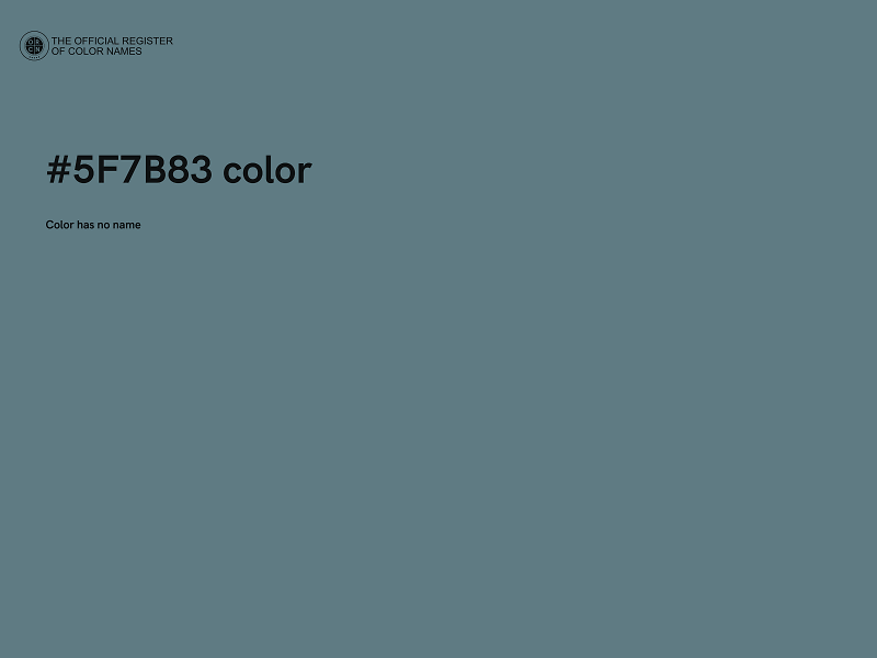 #5F7B83 color image