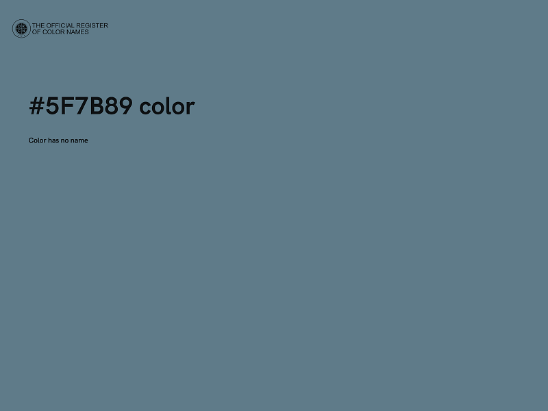 #5F7B89 color image