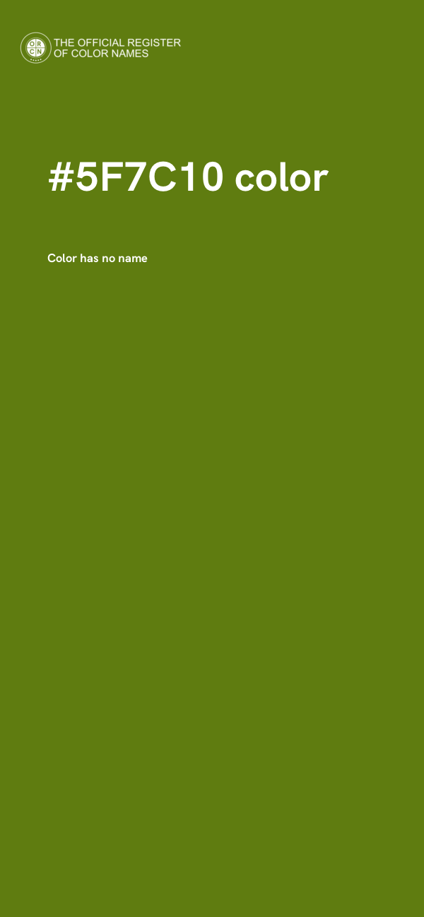 #5F7C10 color image