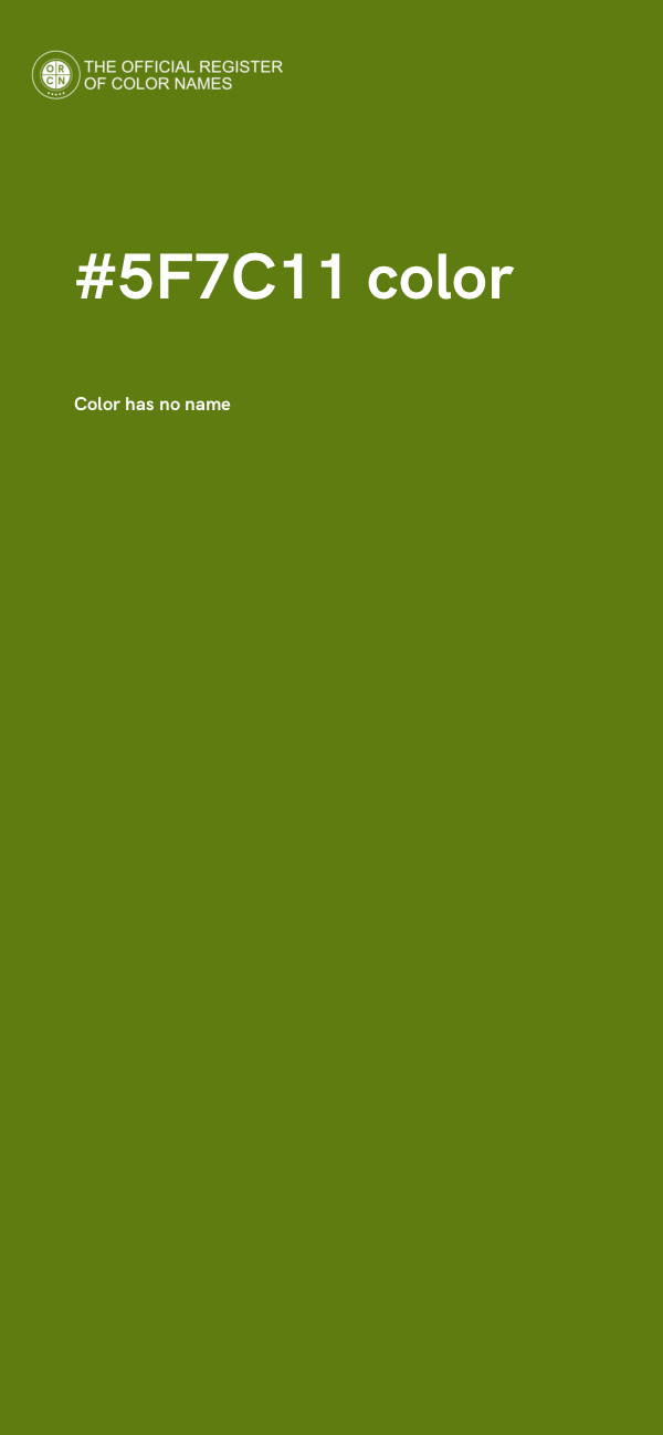 #5F7C11 color image