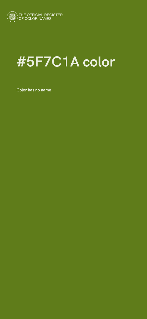 #5F7C1A color image