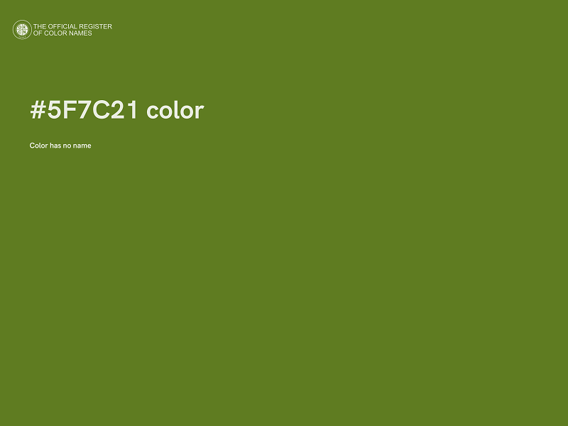 #5F7C21 color image