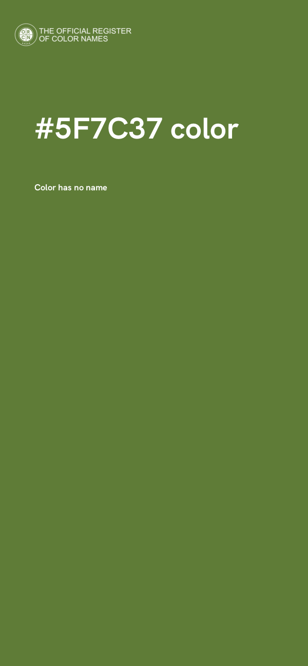 #5F7C37 color image