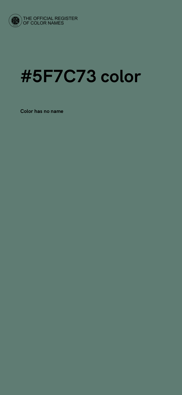 #5F7C73 color image