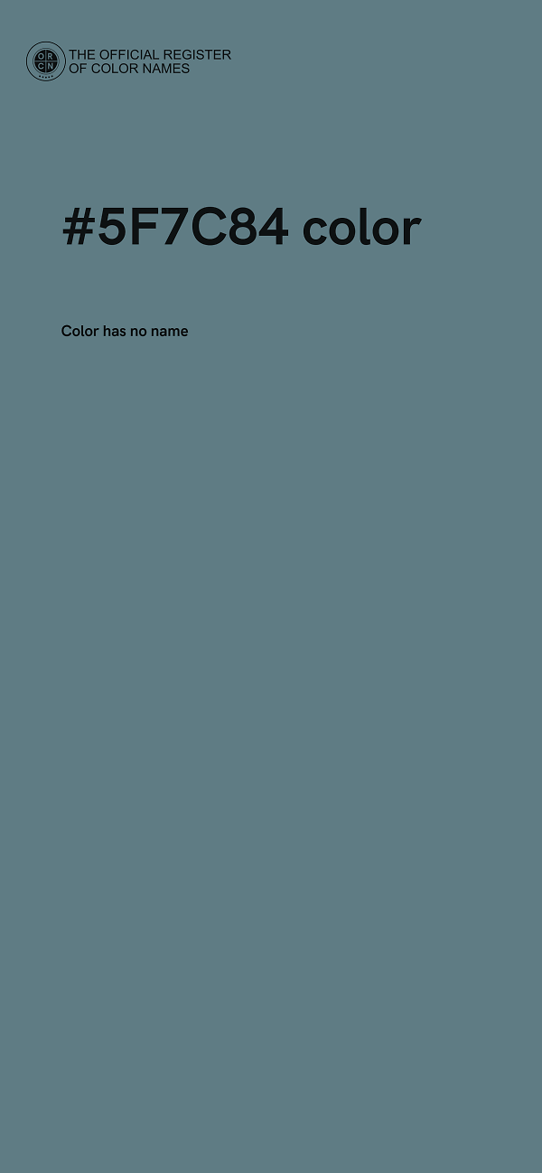 #5F7C84 color image