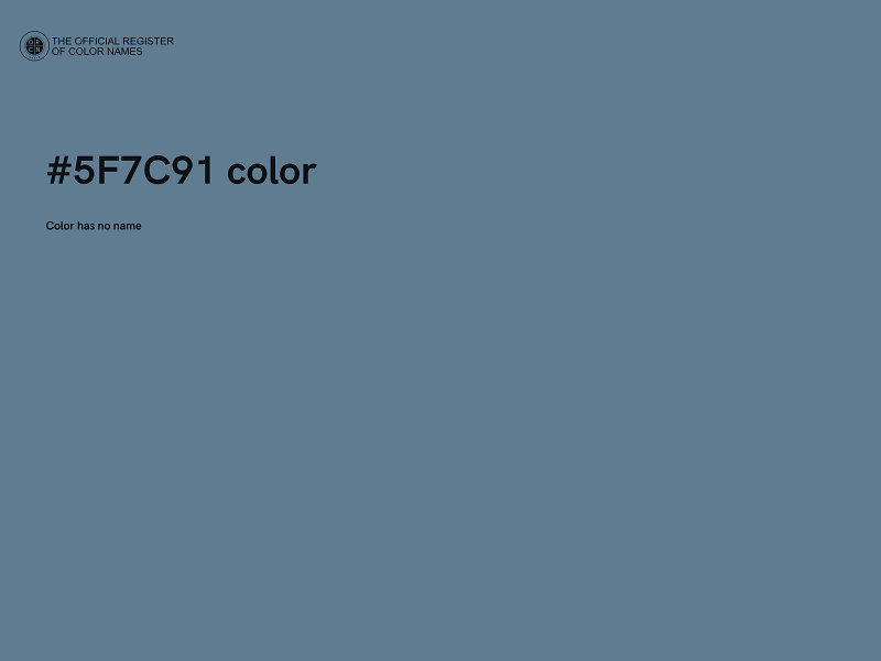 #5F7C91 color image