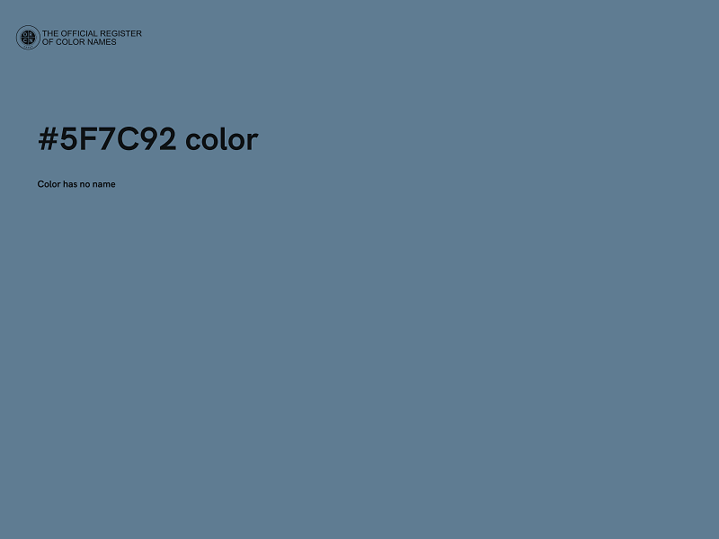 #5F7C92 color image