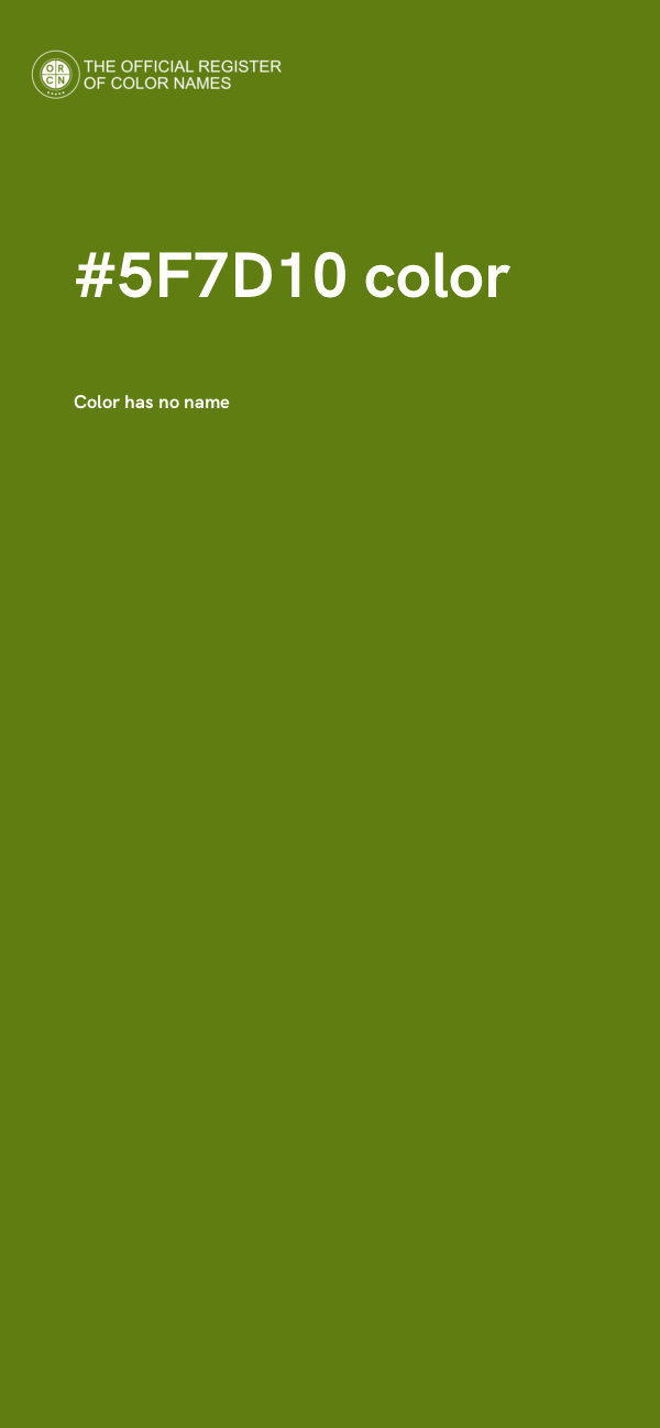 #5F7D10 color image