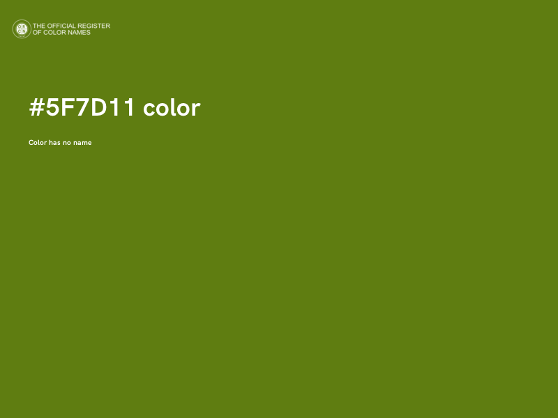 #5F7D11 color image