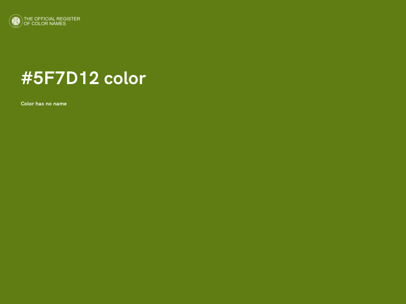 #5F7D12 color image