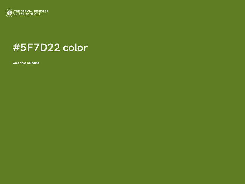 #5F7D22 color image