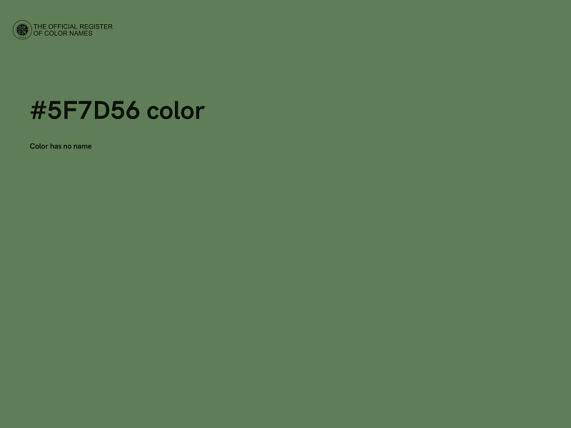 #5F7D56 color image