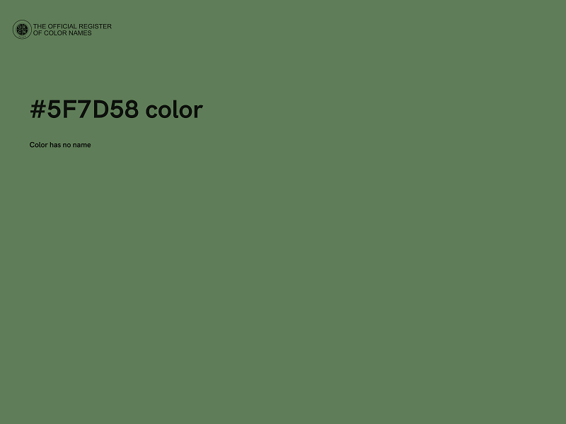 #5F7D58 color image