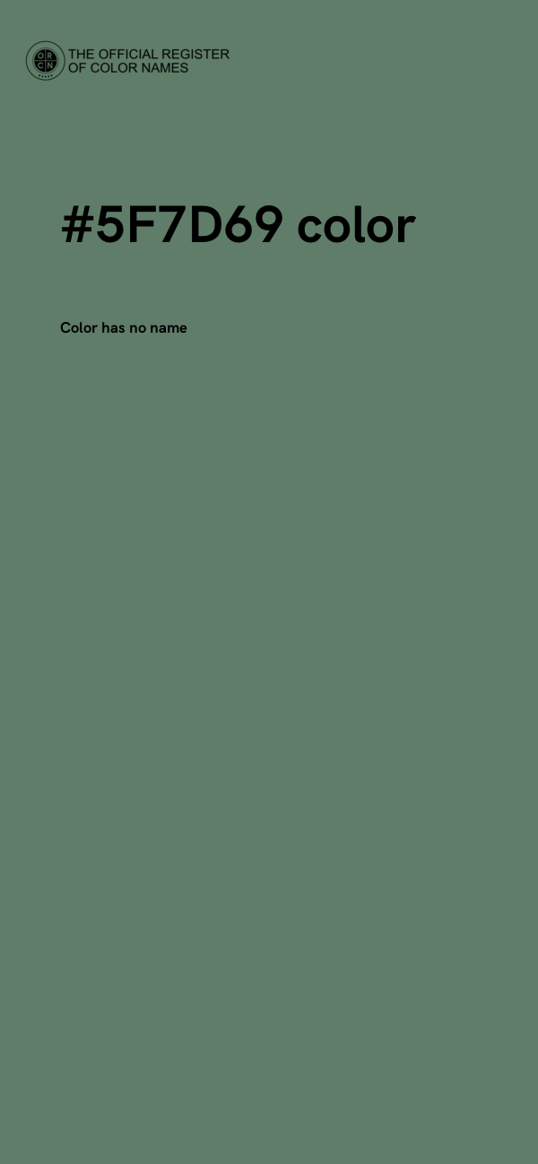 #5F7D69 color image