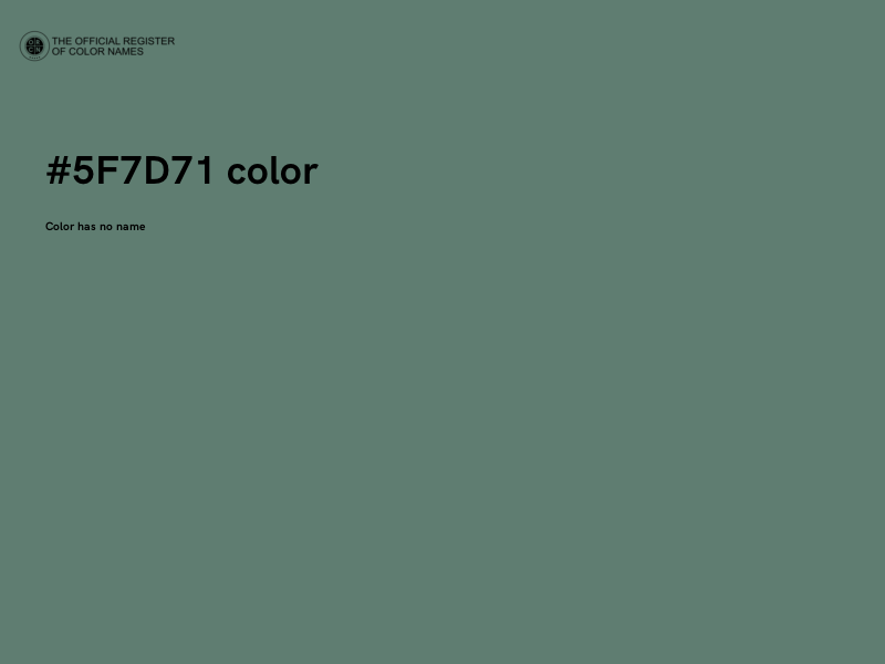 #5F7D71 color image