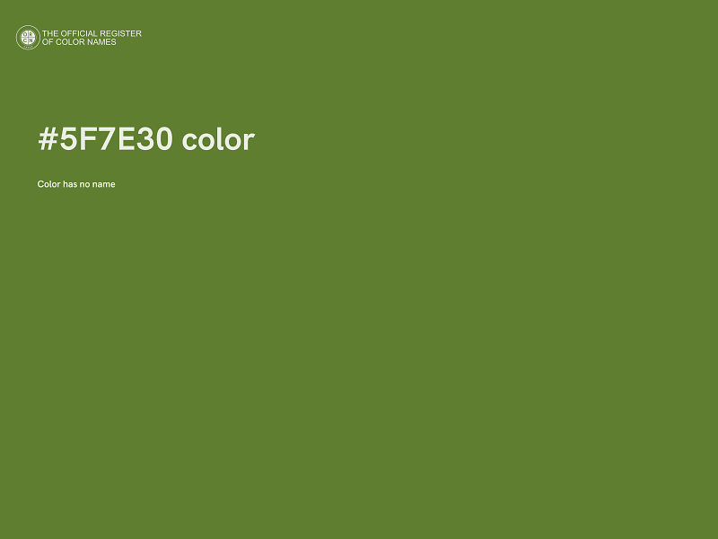 #5F7E30 color image