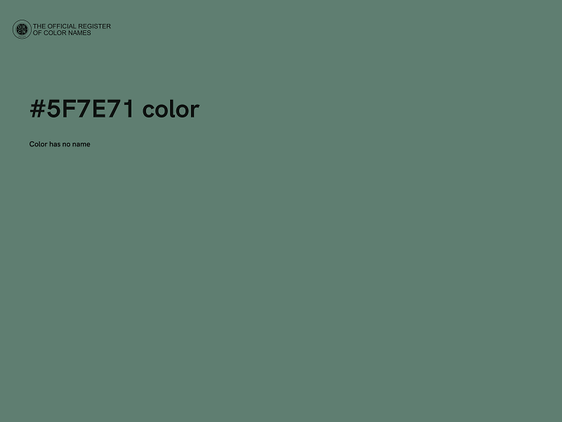 #5F7E71 color image