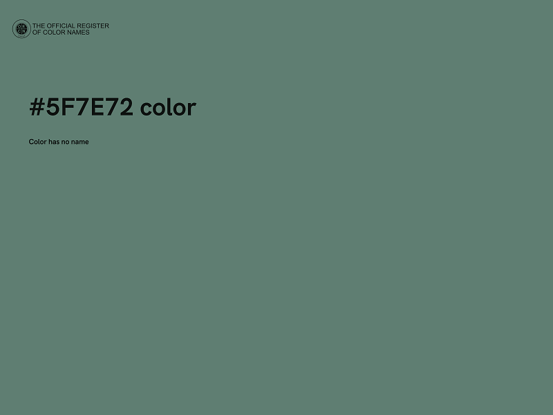 #5F7E72 color image