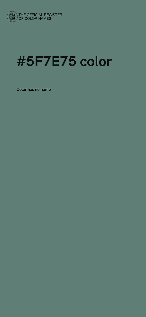 #5F7E75 color image