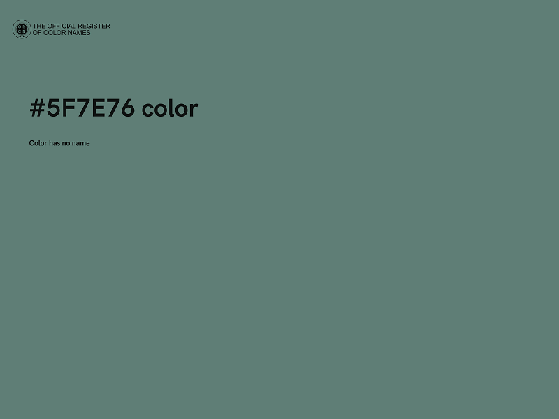 #5F7E76 color image