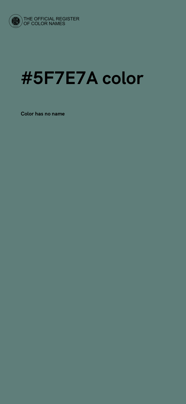#5F7E7A color image