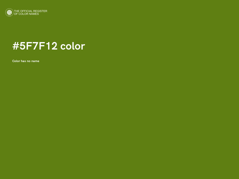 #5F7F12 color image