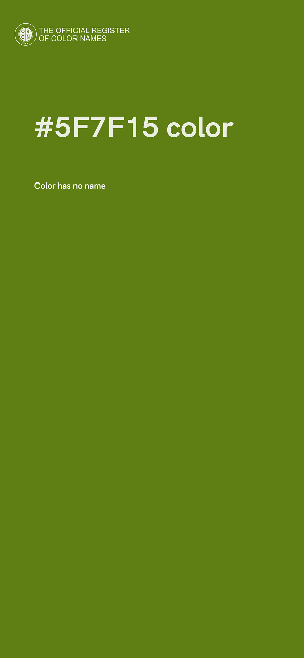 #5F7F15 color image