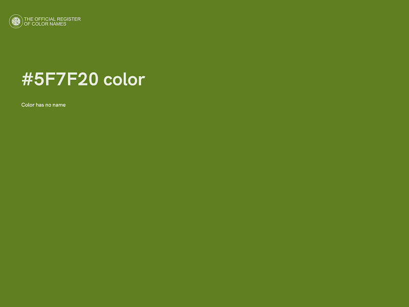 #5F7F20 color image