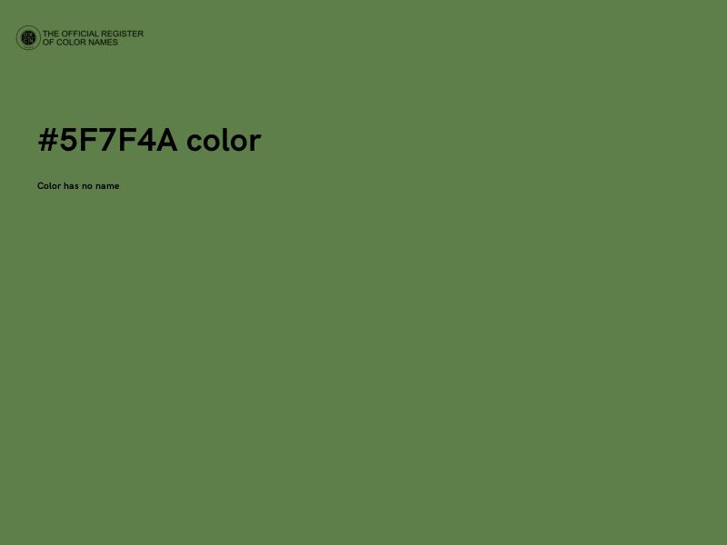 #5F7F4A color image