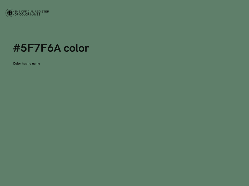 #5F7F6A color image