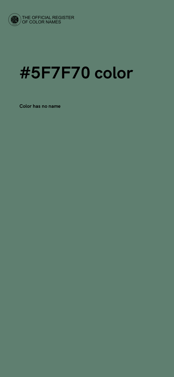 #5F7F70 color image