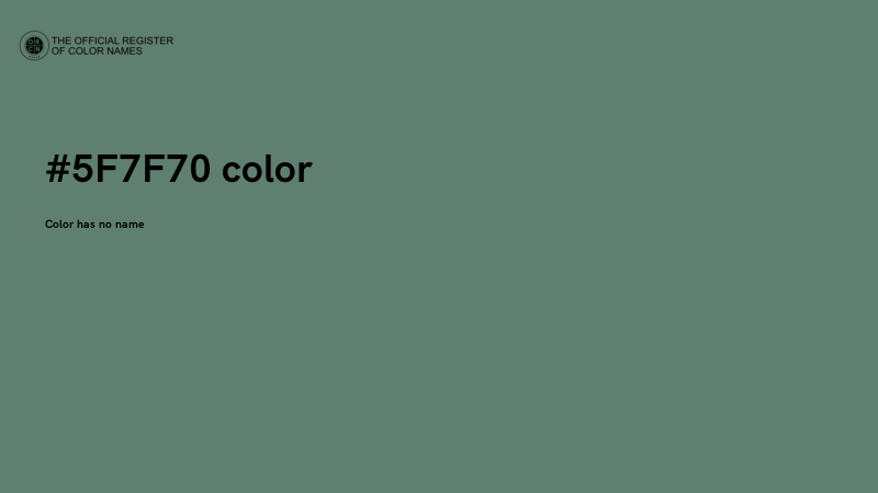 #5F7F70 color image