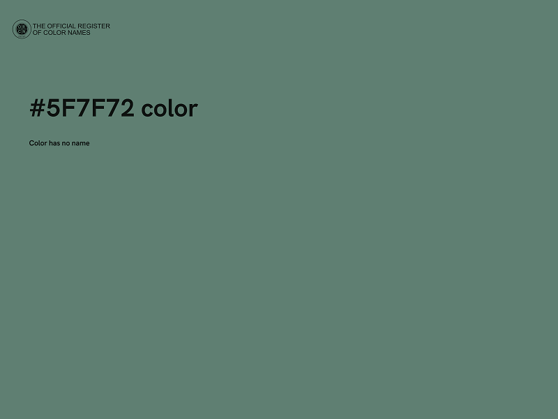 #5F7F72 color image