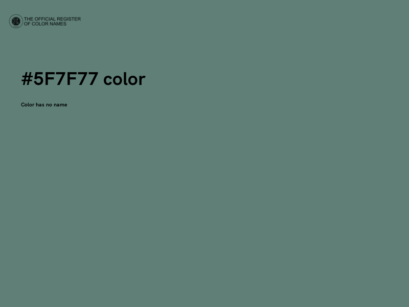 #5F7F77 color image
