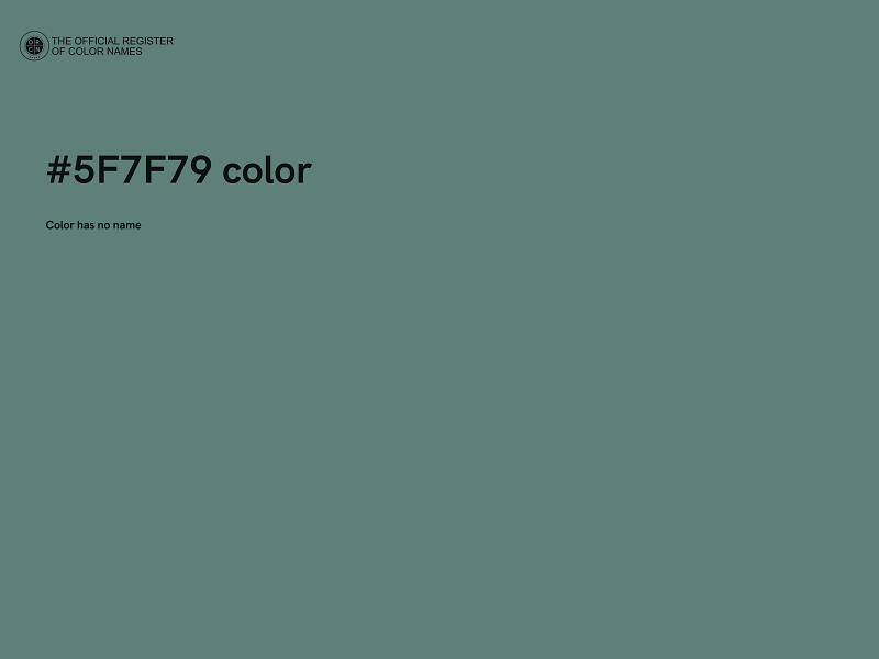 #5F7F79 color image