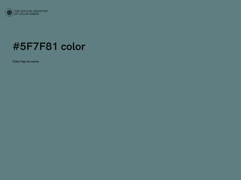 #5F7F81 color image