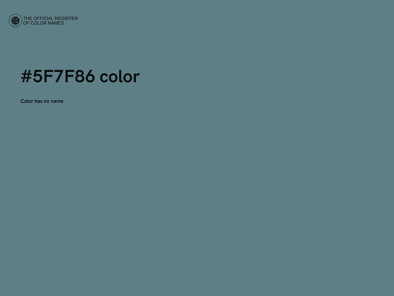 #5F7F86 color image