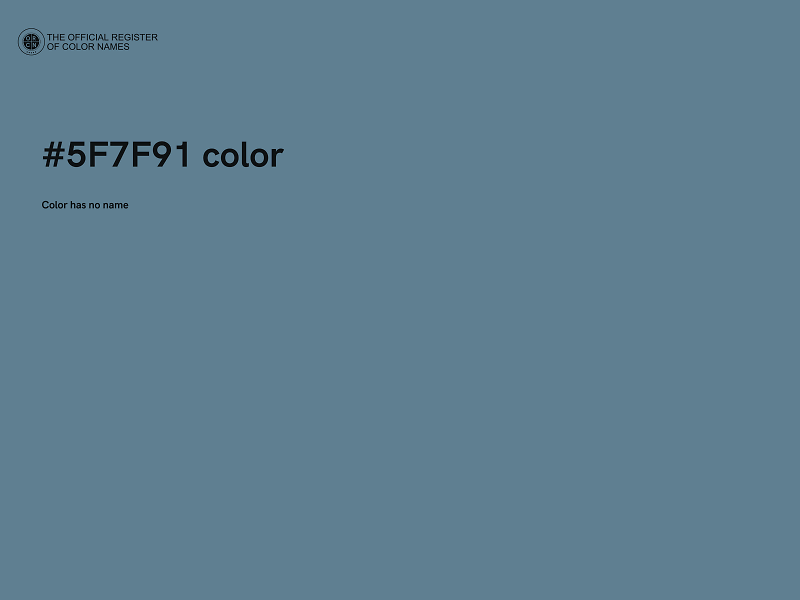 #5F7F91 color image