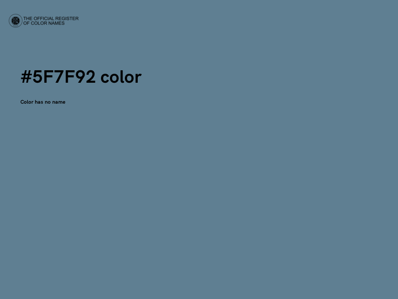 #5F7F92 color image