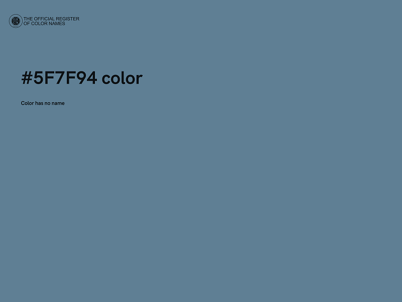 #5F7F94 color image