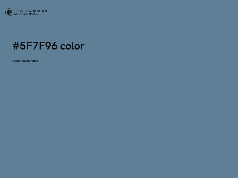 #5F7F96 color image